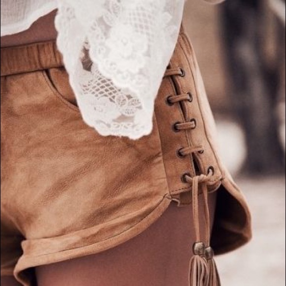 Spell and Gypsy Collection Leather Shorts - Picture 3 of 4